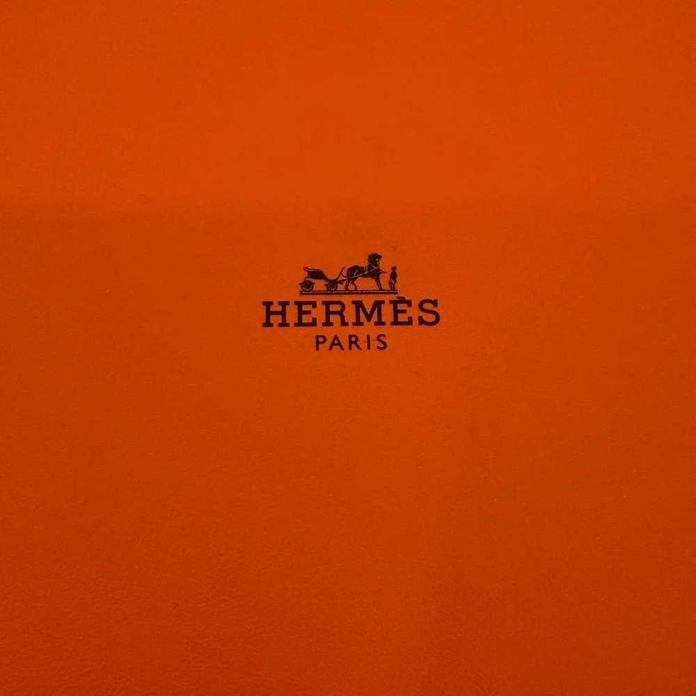 Hermes Empty Gift Box Orange 7x14x1 Authentic Logo Tissue Ribbon Luxury